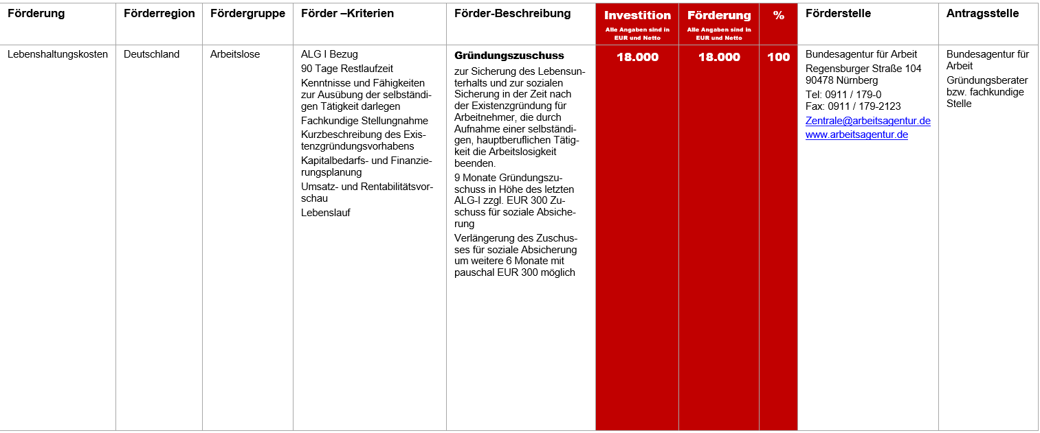 Grundungszuschuss Keyna De